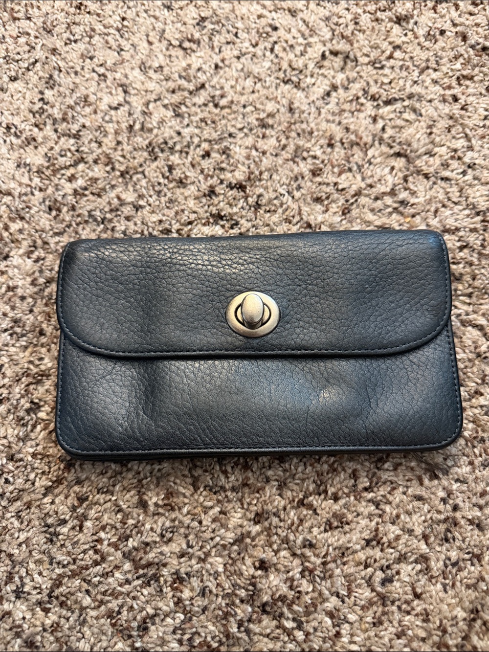 Metallic Blue HOBO International clutch/wallet